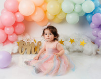 Pastel Rainbow Cake Smash Session