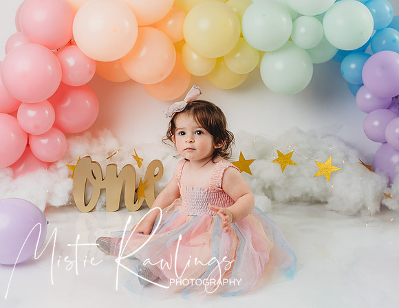 Pastel Rainbow Cake Smash Session